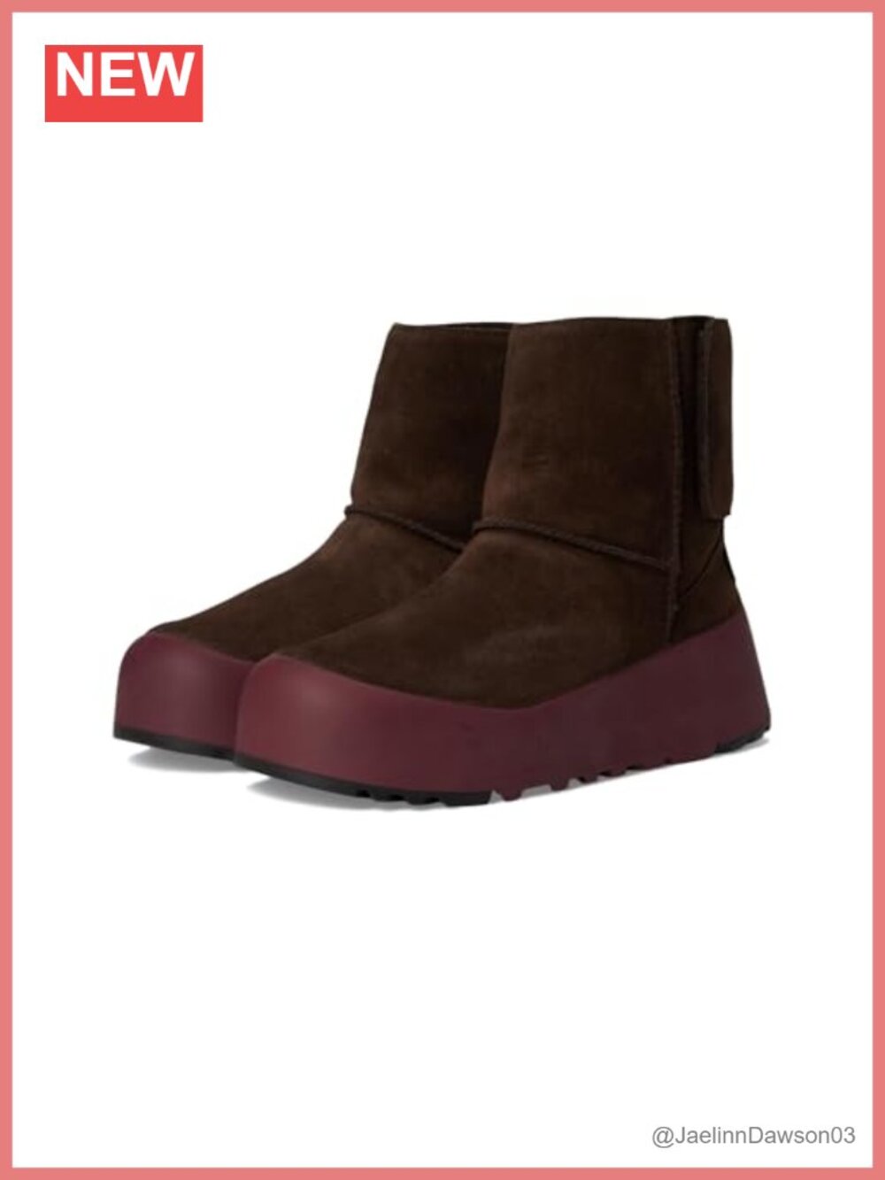 Women's Water Resistant Suede Mid-Calf Boots Wool Lined Pull-On